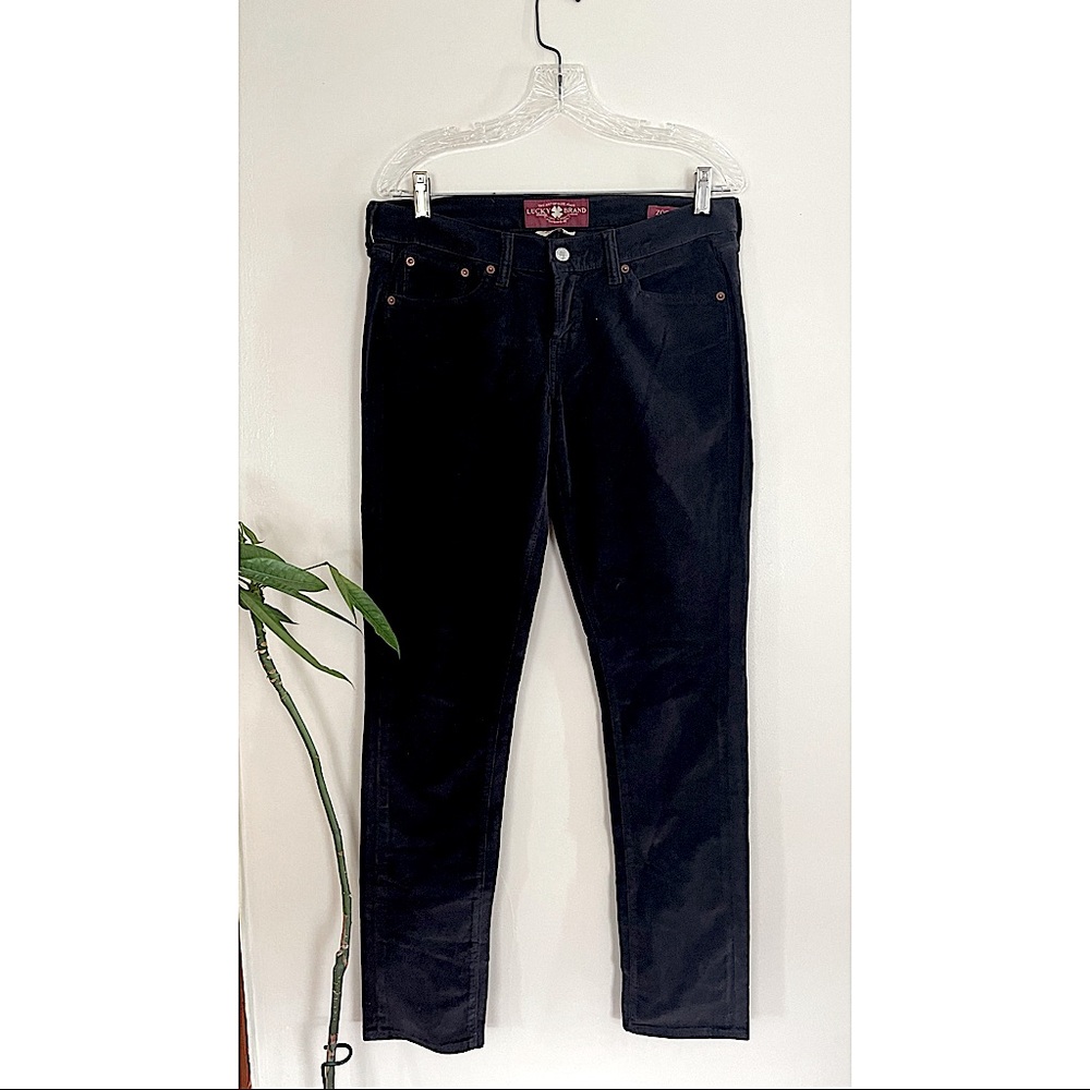 Lucky Brand Black Corduroy Skinny Jeans Size 8